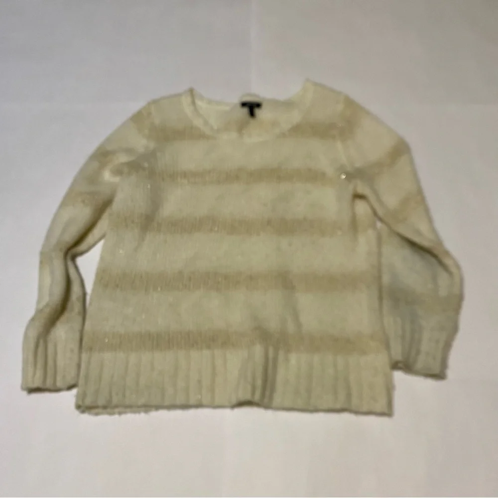 ⭐️ Apt. 9 Cream Striped Sweater size extra large🍁 - Picture 2 of 5